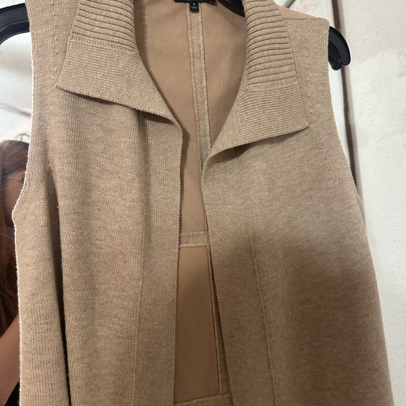 Lafayette 148 New York Vest Tan Cream Suede & Wool Vest Originally $448 - Picture 5 of 7